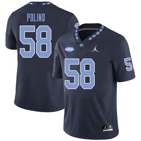 Jordan Brand Men #58 Nick Polino North Carolina Tar Heels College Football Jerseys Sale-Navy